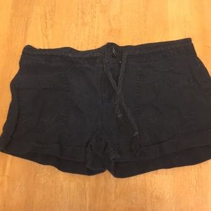 Black cotton shorts